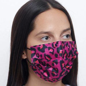 Pink Leopard Medical Grade Face Masks (Pack of 5)